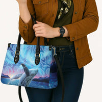 New Zealand Matariki Humpback Whale Leather Bag Paikea Maori New Year Blue Galaxy