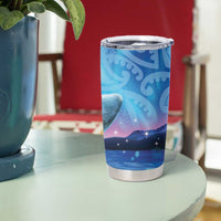 New Zealand Matariki Humpback Whale Tumbler Cup Paikea Maori New Year Blue Galaxy