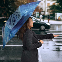 New Zealand Matariki Humpback Whale Umbrella Paikea Maori New Year Blue Galaxy