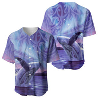 New Zealand Matariki Humpback Whale Baseball Jersey Paikea Maori New Year Purple Galaxy