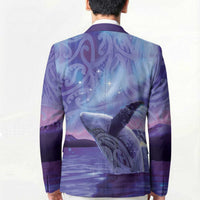 New Zealand Matariki Humpback Whale Blazer Paikea Maori New Year Purple Galaxy