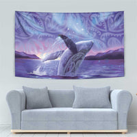 New Zealand Matariki Humpback Whale Tapestry Paikea Maori New Year Purple Galaxy