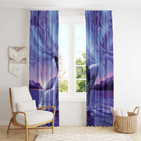 New Zealand Matariki Humpback Whale Window Curtain Paikea Maori New Year Purple Galaxy