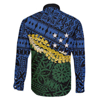 Halo Olaketa Solomon Islands Tapa Pattern Family Matching Off The Shoulder Long Sleeve Dress and Hawaiian Shirt LT14 - Polynesian Pride