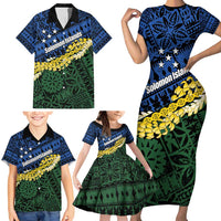 Halo Olaketa Solomon Islands Tapa Pattern Family Matching Short Sleeve Bodycon Dress and Hawaiian Shirt LT14 - Polynesian Pride