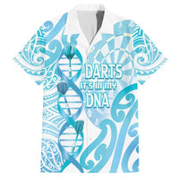 Personalised New Zealand Darts Family Matching Off Shoulder Maxi Dress and Hawaiian Shirt Aotearoa Maori Its In My DNA White LT14 Dad's Shirt - Short Sleeve White - Polynesian Pride