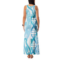 Personalised New Zealand Darts Family Matching Tank Maxi Dress and Hawaiian Shirt Aotearoa Maori Its In My DNA White LT14 - Polynesian Pride