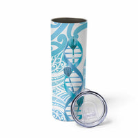 New Zealand Darts Skinny Tumbler Aotearoa Maori Its In My DNA White LT14 - Polynesian Pride