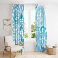 New Zealand Darts Window Curtain Aotearoa Maori Its In My DNA White LT14 - Polynesian Pride