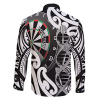 Personalised New Zealand Darts Family Matching Long Sleeve Bodycon Dress and Hawaiian Shirt Aotearoa Maori Its In My DNA Black LT14 - Polynesian Pride