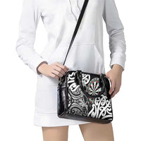 New Zealand Darts Shoulder Handbag Aotearoa Maori Its In My DNA Black - Polynesian Pride