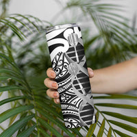New Zealand Darts Skinny Tumbler Aotearoa Maori Its In My DNA Black LT14 - Polynesian Pride
