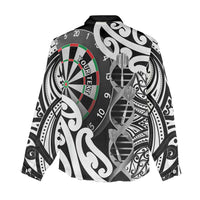 Personalised New Zealand Darts Women Casual Shirt Aotearoa Maori Its In My DNA Black LT14 - Polynesian Pride