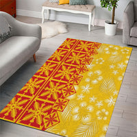Kahili Quilt Hawaii Area Rug Tropical Flower Seamless Half Style LT14 - Polynesian Pride