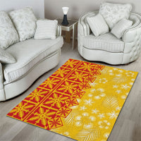 Kahili Quilt Hawaii Area Rug Tropical Flower Seamless Half Style LT14 - Polynesian Pride