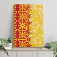 Kahili Quilt Hawaii Canvas Wall Art Tropical Flower Seamless Half Style