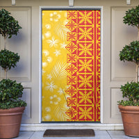 Kahili Quilt Hawaii Door Cover Tropical Flower Seamless Half Style