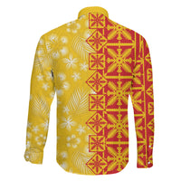 Kahili Quilt Hawaii Family Matching Puletasi and Hawaiian Shirt Tropical Flower Seamless Half Style