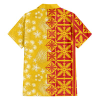 Kahili Quilt Hawaii Hawaiian Shirt Tropical Flower Seamless Half Style LT14 - Polynesian Pride