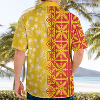 Kahili Quilt Hawaii Hawaiian Shirt Tropical Flower Seamless Half Style LT14 - Polynesian Pride