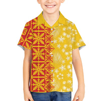 Kahili Quilt Hawaii Hawaiian Shirt Tropical Flower Seamless Half Style LT14 - Polynesian Pride