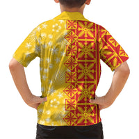 Kahili Quilt Hawaii Hawaiian Shirt Tropical Flower Seamless Half Style LT14 - Polynesian Pride