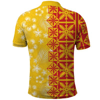 Kahili Quilt Hawaii Polo Shirt Tropical Flower Seamless Half Style LT14 - Polynesian Pride