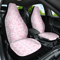 Pastel Pink Kahili Quilt Hawaii Car Seat Cover Tropical Flower Seamless Half Style