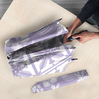 Pastel Purple Kahili Quilt Hawaii Umbrella Tropical Flower Seamless Half Style