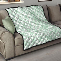 Pastel Green Kahili Quilt Hawaii Quilt Tropical Flower Seamless Half Style