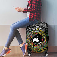 Personalised Australia And Vanuatu Luggage Cover Aboriginal Lizard Polynesia Ni-Van Pig Tusk