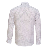 American Samoa White Sunday Family Matching Off Shoulder Short Dress and Hawaiian Shirt Lotu Tamaiti Plumeria With Samoan Pattern LT14 - Polynesian Pride