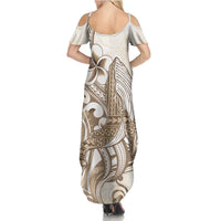 Brown Hawaii Humpback Whale Family Matching Summer Maxi Dress and Hawaiian Shirt Polynesian Tribal Ocean Vibes LT14 - Polynesian Pride