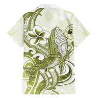 Lime Green Hawaii Family Matching Tank Maxi Dress and Hawaiian Shirt Humpback Whale Tattoo Polynesian Tribal Ocean Vibes