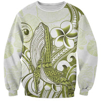 Lime Green Hawaii Sweatshirt Humpback Whale Tattoo Polynesian Tribal Ocean Vibes