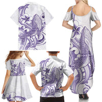 Purple Hawaii Family Matching Summer Maxi Dress and Hawaiian Shirt Humpback Whale Tattoo Polynesian Tribal Ocean Vibes LT14 - Polynesian Pride