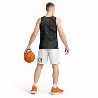 Tiki Drum Hawaii Basketball Jersey Hawaiian Kakau Tattoo Style