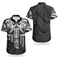 Tiki Drum Hawaii Couples Matching Summer Maxi Dress and Hawaiian Shirt Hawaiian Kakau Tattoo Style