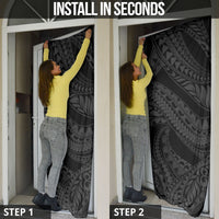 Tiki Drum Hawaii Door Cover Hawaiian Kakau Tattoo Style