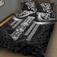 Tiki Drum Hawaii Quilt Bed Set Hawaiian Kakau Tattoo Style