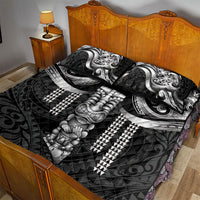 Tiki Drum Hawaii Quilt Bed Set Hawaiian Kakau Tattoo Style
