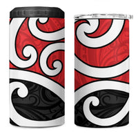 New Zealand 4 in 1 Can Cooler Tumbler Maori Koru Tino Rangatiratanga Color LT14 One Size: 16 oz Red - Polynesian Pride