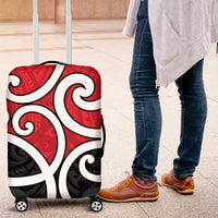 New Zealand Luggage Cover Maori Koru Tino Rangatiratanga Color LT14 Red - Polynesian Pride