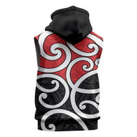 New Zealand Sleeveless Zip Hoodie Maori Koru Tino Rangatiratanga Color LT14 - Polynesian Pride
