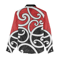 New Zealand Women Casual Shirt Maori Koru Tino Rangatiratanga Color LT14 - Polynesian Pride