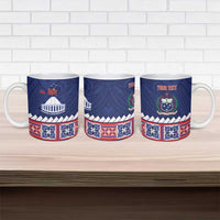 Personalised FAST Samoa Siapo Ceramic Mug Teuila Flowers Samoan Pattern - Polynesian Pride