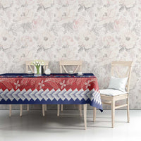 Personalised FAST Samoa Siapo Tablecloth Teuila Flowers Samoan Pattern - Polynesian Pride