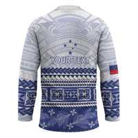 Personalised HRPP Samoa Siapo Hockey Jersey Teuila Flowers Samoan Pattern - Polynesian Pride