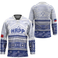 Personalised HRPP Samoa Siapo Hockey Jersey Teuila Flowers Samoan Pattern - Polynesian Pride