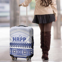 HRPP Samoa Siapo Luggage Cover Teuila Flowers Samoan Pattern - Polynesian Pride